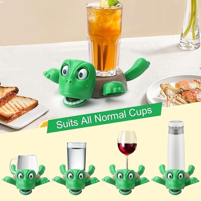 urtle Coasters – Funny 3D Cup Coaster, Decorative and Unique Turtle Design, Ideal for Home, Office, and Car Use (Green/Brown)